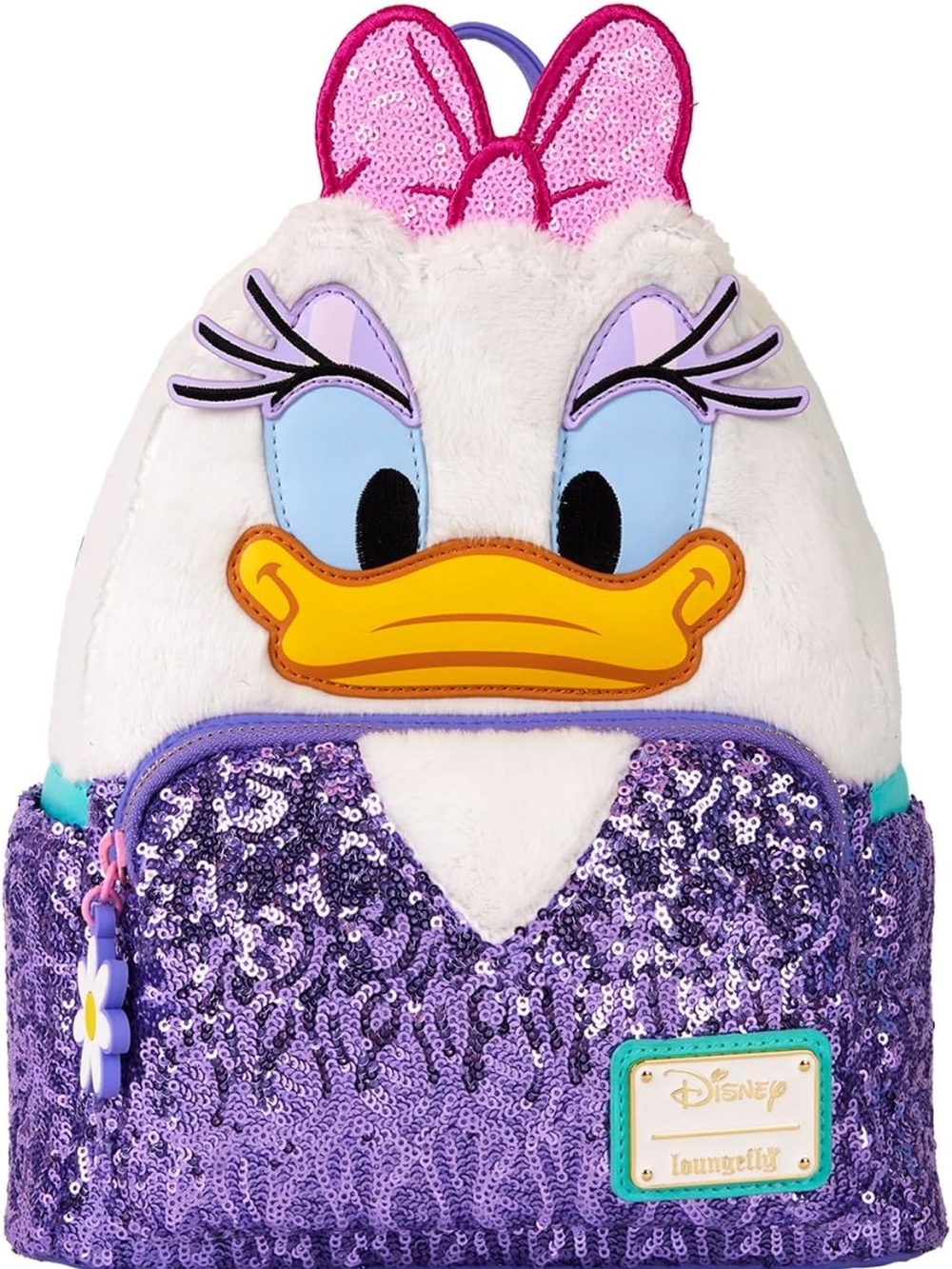 NWT Loungefly Disney Daisy Duck Purple Sequin Mini Backpack New 🩷💜🩷💜